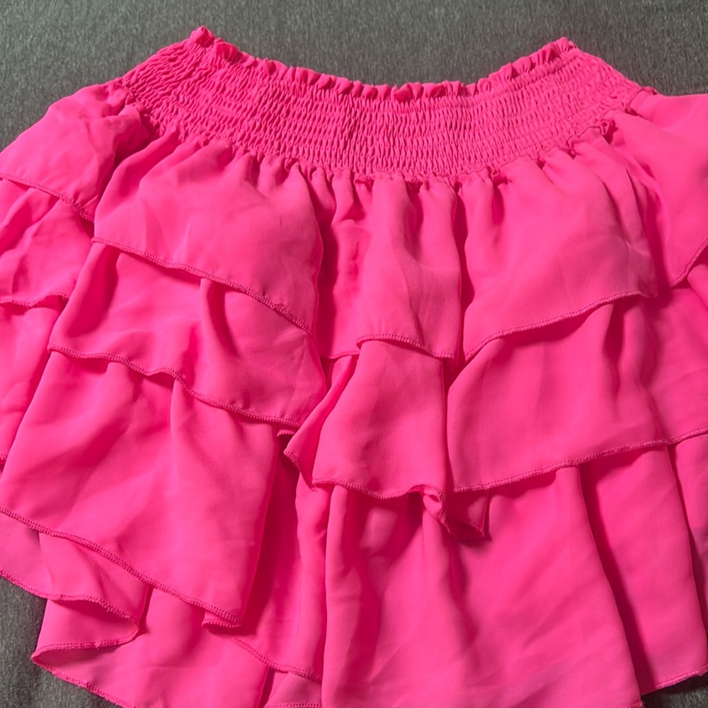 Pink Tiered Skirt